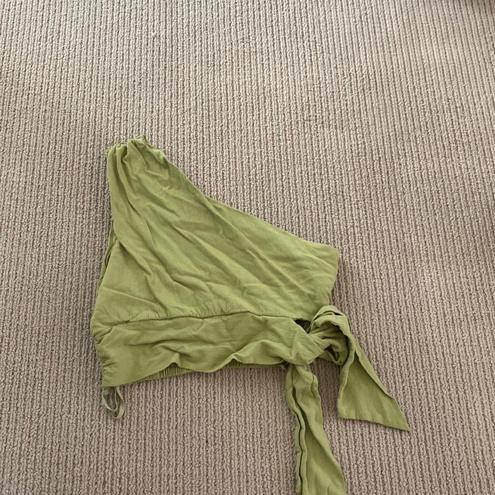 Free People green crop top